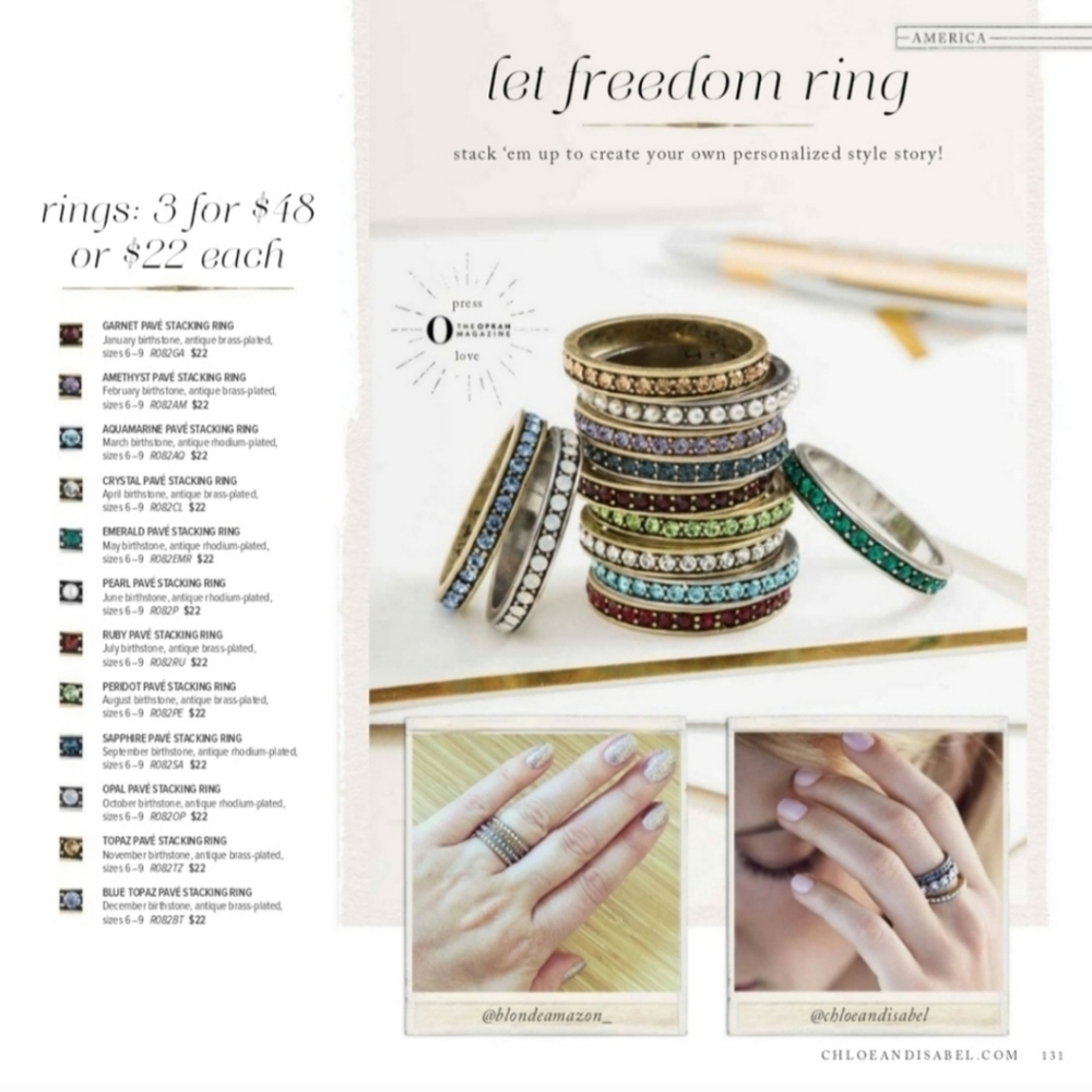 Chloe + Isabel Stacking Ring in Yellow Topaz - Picture 5 of 5